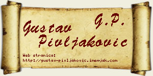 Gustav Pivljaković vizit kartica